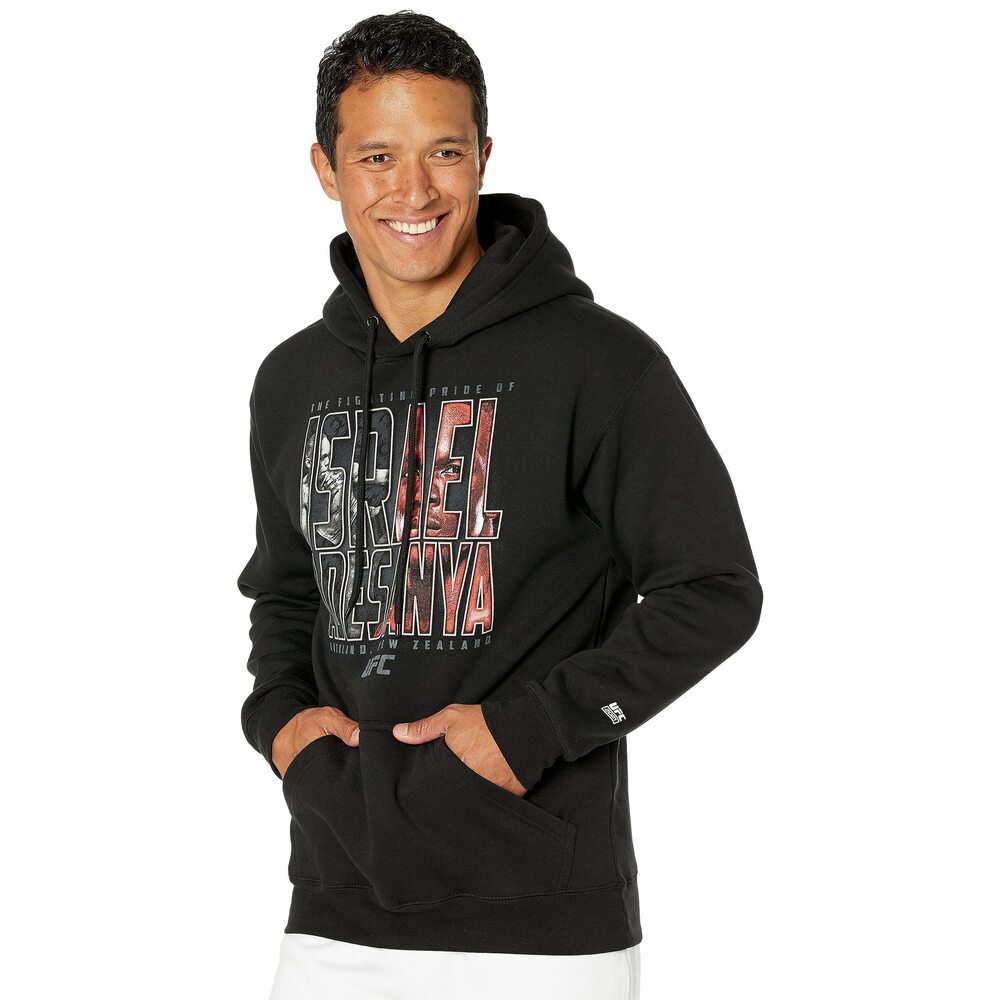 UFC Isreal Adesanya Fighting Pride Fleece Hoodie Black 2XL